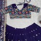 Faux Georgette Thread and Sequin Embroidered Lehenga Set