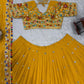 Faux Georgette Thread and Sequin Embroidered Lehenga Set