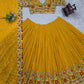 Faux Georgette Thread and Sequin Embroidered Lehenga Set