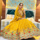 Faux Georgette Thread and Sequin Embroidered Lehenga Set