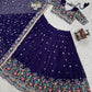 Faux Georgette Thread and Sequin Embroidered Lehenga Set