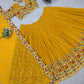 Faux Georgette Thread and Sequin Embroidered Lehenga Set