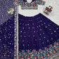 Faux Georgette Thread and Sequin Embroidered Lehenga Set