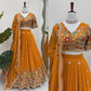 Faux Georgette Thread and Sequin Embroidered Lehenga Set