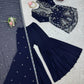 Faux Georgette Thread and Sequin Embroidered Sharara Suit