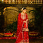 Faux Georgette Thread and Sequin Embroidered Sharara Suit