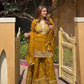 Faux Georgette Thread and Sequin Embroidered Sharara Suit