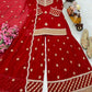 Faux Georgette Thread and Sequin Embroidered Sharara Suit