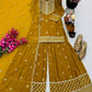 Faux Georgette Thread and Sequin Embroidered Sharara Suit