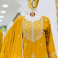 Faux Georgette Thread and Sequin Embroidered Sharara Suit