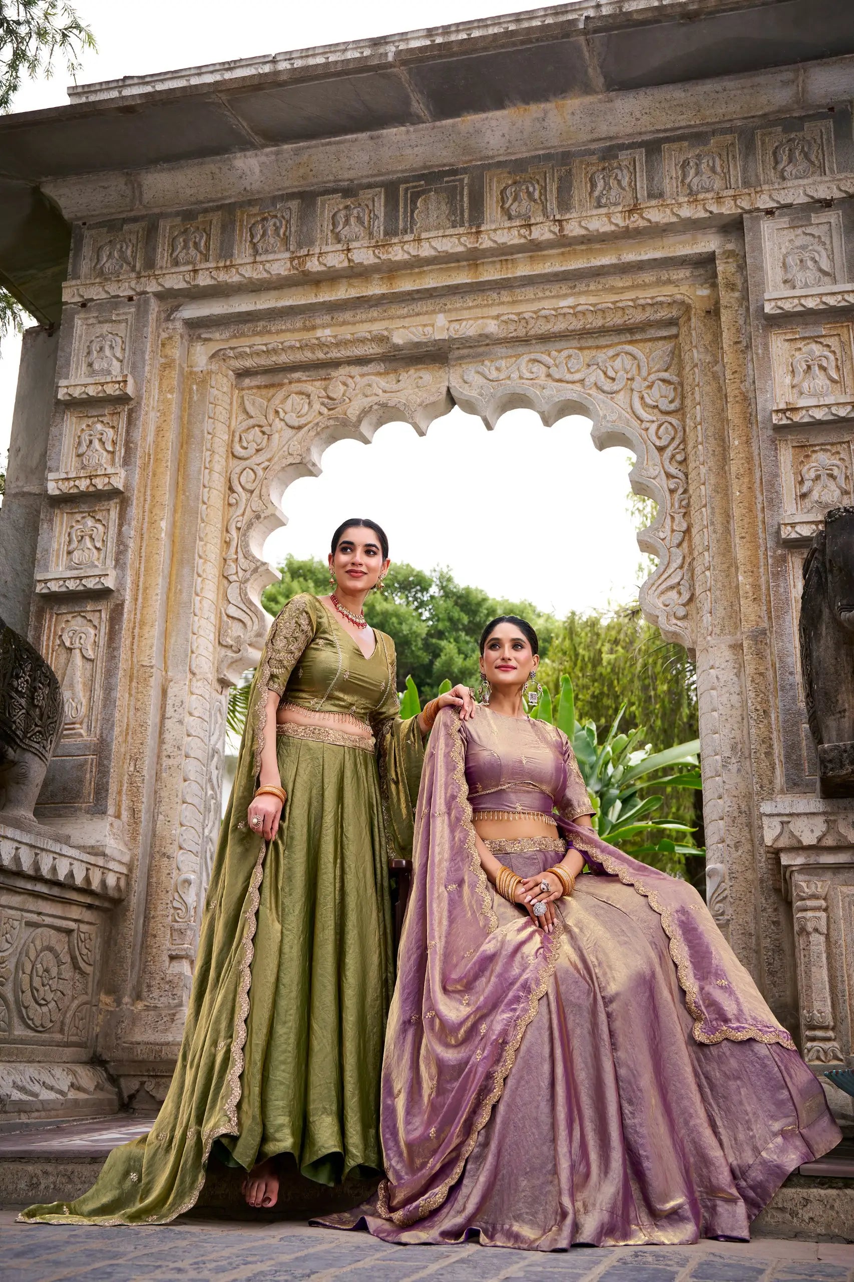 Fendi Sequins and Thread Embroidered Lehenga Set