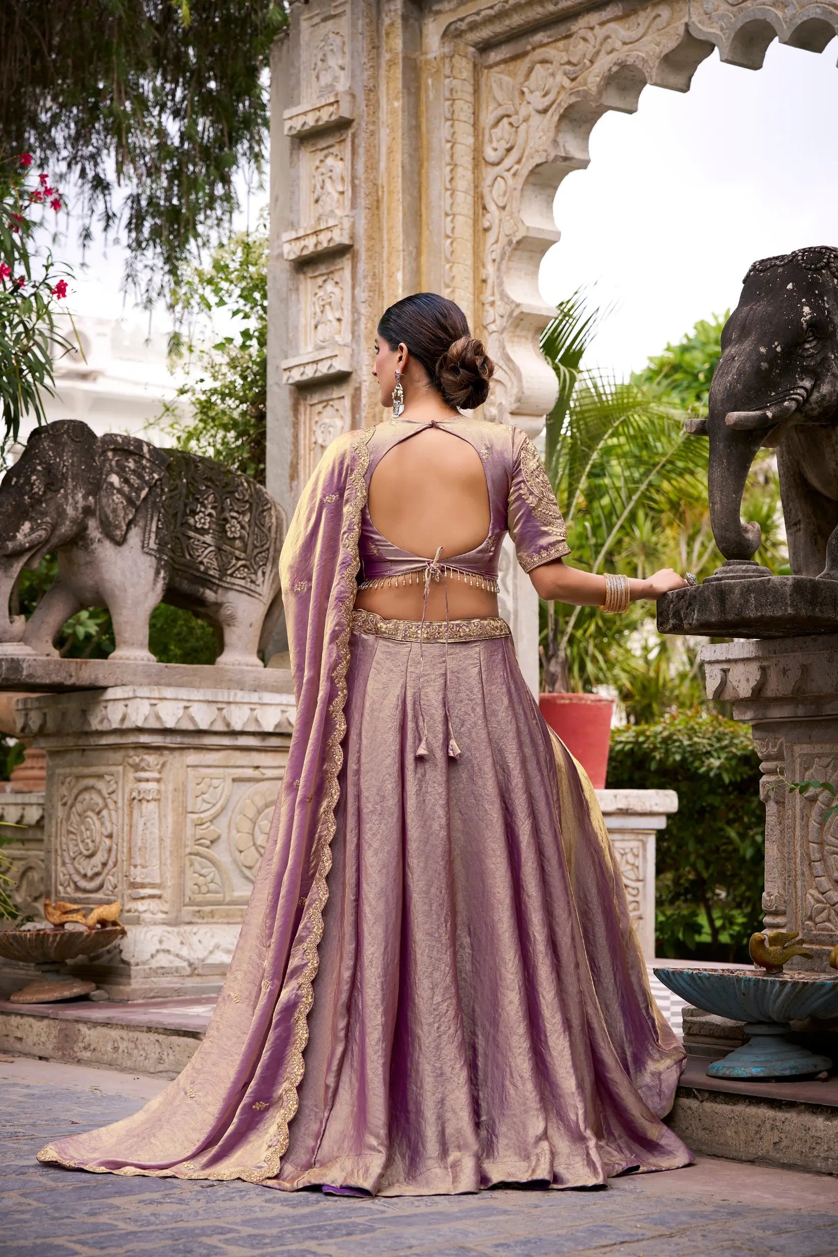 Fendi Sequins and Thread Embroidered Lehenga Set
