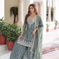 Fendi Silk Embroidered Sharara Suit Set