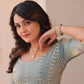 Fendy Beads Embroidered Long Gown – Elegant Party Wear Anarkali Style