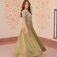 Fendy Beads Embroidered Long Gown – Elegant Party Wear Anarkali Style