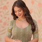 Fendy Beads Embroidered Long Gown – Elegant Party Wear Anarkali Style