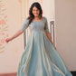 Fendy Beads Embroidered Long Gown – Elegant Party Wear Anarkali Style