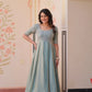 Fendy Beads Embroidered Long Gown – Elegant Party Wear Anarkali Style
