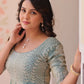Fendy Beads Embroidered Long Gown – Elegant Party Wear Anarkali Style