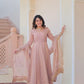 Fendy Chiffon Embroidered Kali Gown with Dupatta – Designer Party & Wedding Wear