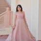 Fendy Chiffon Embroidered Kali Gown with Dupatta – Designer Party & Wedding Wear