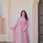 Fendy Chiffon Embroidered Kali Gown with Dupatta – Designer Party & Wedding Wear
