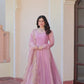 Fendy Chiffon Embroidered Kali Gown with Dupatta – Designer Party & Wedding Wear