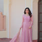 Fendy Chiffon Embroidered Kali Gown with Dupatta – Designer Party & Wedding Wear