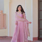 Fendy Chiffon Embroidered Kali Gown with Dupatta – Designer Party & Wedding Wear