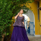Fendy Embroidered Peplum Blouse with Flared Lehenga – Festive & Wedding Wear