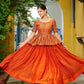 Fendy Embroidered Peplum Blouse with Flared Lehenga – Festive & Wedding Wear