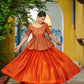 Fendy Embroidered Peplum Blouse with Flared Lehenga – Festive & Wedding Wear