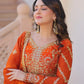 Fendy Fabric Gown with Zari & Sequins Embroidery and Dupatta – Fenta & Mehendi