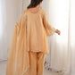Fendy Fabric Mirror Work Kurti Pant Set with Dupatta