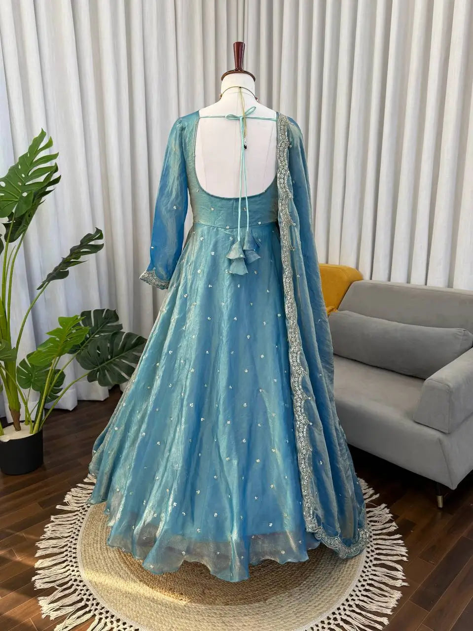 Fendy Silk Anarkali Plazzo Set