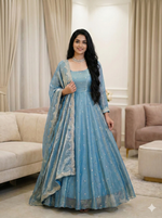 Fendy Silk Anarkali Plazzo Set