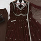 Fendy Silk Embroidered Anarkali Set with Dupatta