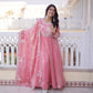 Fendy Silk Embroidered Anarkali Suit Set