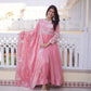 Fendy Silk Embroidered Anarkali Suit Set