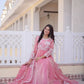 Fendy Silk Embroidered Anarkali Suit Set