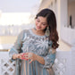 Fendy Silk Embroidered Anarkali Suit Set