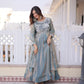 Fendy Silk Embroidered Anarkali Suit Set