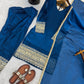 Fendy Silk Embroidered Farshi Pant Suit Set (Available in Teal & Wine)