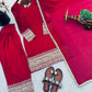 Fendy Silk Embroidered Farshi Pant Suit Set (Available in Teal & Wine)