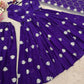 Fendy Silk Embroidered Gown with Palazzo & Dupatta – Fully Stitched