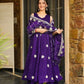 Fendy Silk Embroidered Gown with Palazzo & Dupatta – Fully Stitched