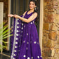 Fendy Silk Embroidered Gown with Palazzo & Dupatta – Fully Stitched