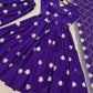Fendy Silk Embroidered Gown with Palazzo & Dupatta – Fully Stitched