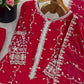 Fendy Silk Embroidered Kurti Sharara Set