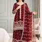Fendy Silk Embroidered Kurti Sharara Set